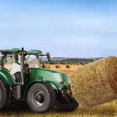 VEVOR 49" Hay Spear, Bale Spears 1600lbs Loading Capacity, Three-Point Hitch Tractor Attachment with 2pcs 17.5" Stabilizer Spears, Red