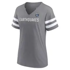 MLS San Jose Earthquakes Women's Gray Split T-Shirt