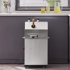 VEVOR Electric Sugar Cane Juicer, 750W Sugarcane Juicer Machine with 661LBS/H High Output, 3 Stainless Steel Rollers, 2.4" Large Inlet