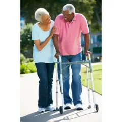 Drive Medical PreserveTech Deluxe Folding Walker - Two-Button Release, 5&Prime; Wheels
