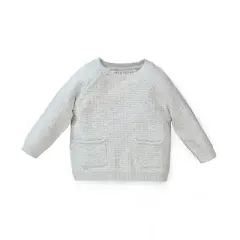 Hope & Henry Baby Raglan Button Sweater Set