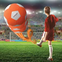 KickerBall by Swerve Ball Size 4 - Orange: EVA Shell, Latex Fill, Ages 6+