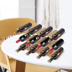 YIYIBYUS 3 Tiers Wavy Wine Bottle Holder, Wine Rack