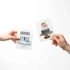 Wedding Greeting Card Pack (3ct) "Congrats Cottage, Wedding Day, Cake" by Ramus & Co