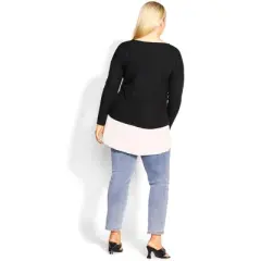 Women's Plus Size Dakota Duet Top - black | AVENUE