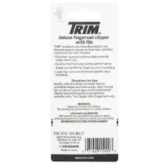 Trim Deluxe Quality Steel Fingernail Clipper with File