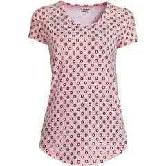 Lands' End Women's Short Sleeve Lightweight Uneck Tshirt