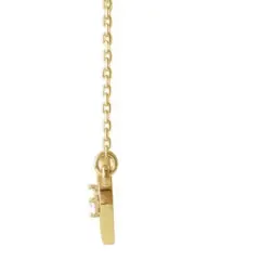 Pompeii3 14k Yellow Gold Solitaire Heart Shaped Infinity Pendant 18" Necklace