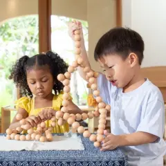 BendiBeads - Natural - 12 pc. Set - Kids Flexible Sensory and Fine Motor Skills Toy