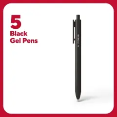 TRU RED Retractable Quick Dry Gel Pens Fine Point 0.5mm Blk TR54486