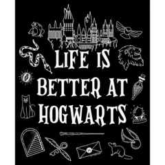 Junior's Harry Potter Life is Better at Hogwarts Icons T-Shirt
