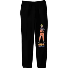 Naruto Shippuden Anime Cartoon Graphic Print Youth Boys Black Sweatpants