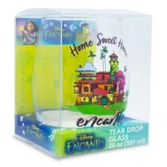 Silver Buffalo Disney Encanto "Home Sweet Home" Stemless Wine Glass | Holds 20 Ounces