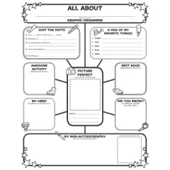 Scholastic Teacher Resources Graphic Organizer Poster, All-About-Me Web, Grades 3-6