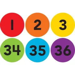 Teacher Created Resources Spot On Numbers 1�36 Carpet Markers, 4"