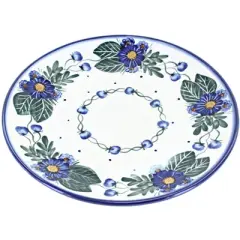 Blue Rose Polish Pottery WR Unikat Dinner Plate