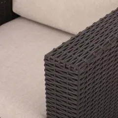 Waverly 3pc Faux Wicker Chat Set Brown/Beige - Christopher Knight Home