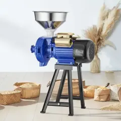 VEVOR Electric Grain Mill Grinder, 3000W Spice Grinders, Commercial Corn Mill with Funnel, Thickness Adjustable Powder Machine