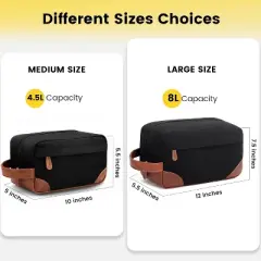 Narwey Toiletry Bag Hanging Dopp Kit for Men Water Resistant Canvas Shaving Bag with Large Capacity