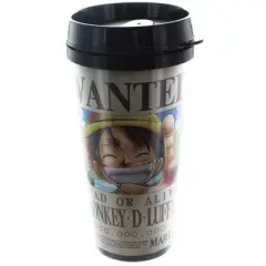 Funky People One Piece Luffy Wanted Poster 16oz Travel Mug