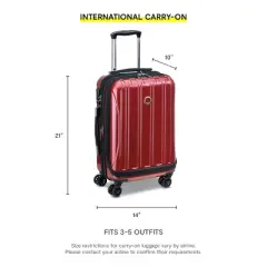 DELSEY Paris Aero Hardside Carry On Spinner Suitcase - Red