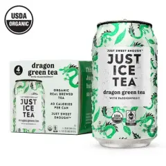 JUST ICE TEA Dragon Green Tea - 4pk/12 fl oz Cans