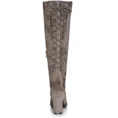 Women's WIDE FIT Perry Knee Boot - steel | CITY CHIC