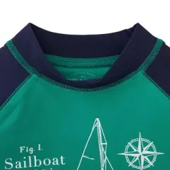 Hope & Henry Boys' Short Sleeve Rash Guard, Toddler