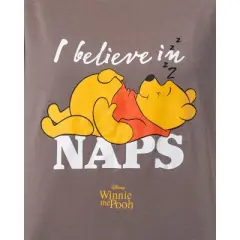 Disney Winnie-the-Pooh Women's I Believe In Naps Jogger Sleep Pajama Set Grey