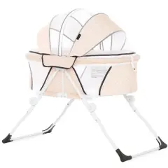 Dream On Me Karley Plus Portable Bassinet With Removable Canopy And Folding Legs
