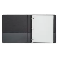 School Smart D Ring Binder, Polypropylene, 1 Inch, Black