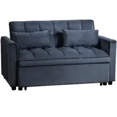 3 in 1 Convertible Sleeper Sofa Bed, Modern Pull Out Couch Bed, Adjustable Backrest