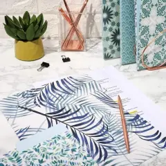 Paper Junkie 24 Pack Decorative File Folders, 6 Floral Designs, 1/3 Cut Tabs for Home, Office, School, Letter Size, Blue, Teal, Green, 9.5 x 11.5 in