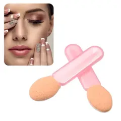 Unique Bargains Dual Sides EyeShadow Makeup Applicators Short Sponge Brushes Pink White 50 Pcs