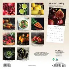 Brush Dance 2024 Wall Calendar 12"x12" Mindful Eating