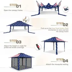 EAGLE PEAK Pop Up Gazebo with Mesh Netting