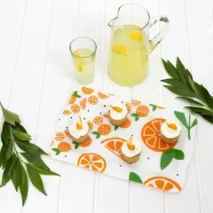 Pavilion Gift Company - Oranges - 16.75" x 11" Glass Serving Tray - Serving Trays