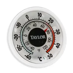 Taylor - Dial Thermometer - Plastic - White - 1.75 in.