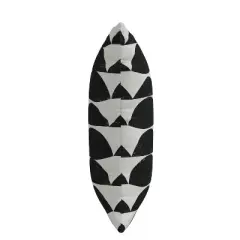 18" x 18" Outdoor Decorative Throw Pillow Halfmoon Black/White - Skyline Furniture