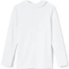 Lands' End Girls Long Sleeve Ruffled Peter Pan Collar Knit Shirt