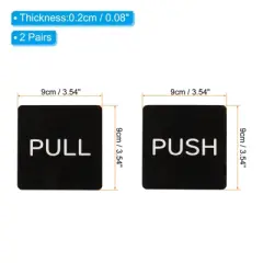 Unique Bargains Acrylic Self-Adhesive Business Push Pull Door Sign 2 Pairs