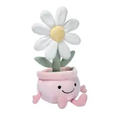 Lambs & Ivy Daisy Dreams Poseable Flower Pot Plush Stuffed Animal Toy