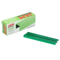 JAM Paper 5000ct Standard Size Colorful Staples - Emerald Green
