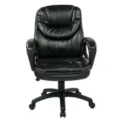 Faux Leather Managers Chair with Padded Arms - OSP Home Furnishings