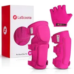 Lascoota LaScoota Kids Knee Pads and Elbow Pads Set | Protective Gloves, Elbow and Knee Pads For Kids, Ages 3-14