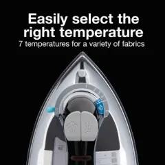 Proctor Silex Retro Iron: Aluminum Sole Plate, Anti-Drip, 1200W, 6oz Water Tank, 8ft Cord, Heats in 2 Mins