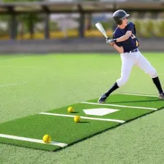 Dexmalle 10x3.8 ft Indoor/Outdoor Portable Baseball Softball Hitting Mat