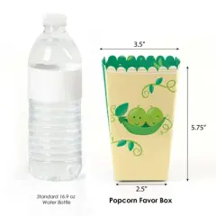 Big Dot of Happiness Double the Fun - Twins Two Peas in a Pod - Baby Shower or First Birthday Party Favor Popcorn Treat Boxes - Set of 12