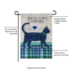 Evergreen Beclaws I Love You Garden Burlap Flag 12.5 x 18 Inches Indoor Outdoor Decor