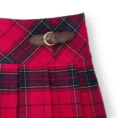 Hope & Henry Girls' Pleated Skirt with Buckle Detail, Toddler